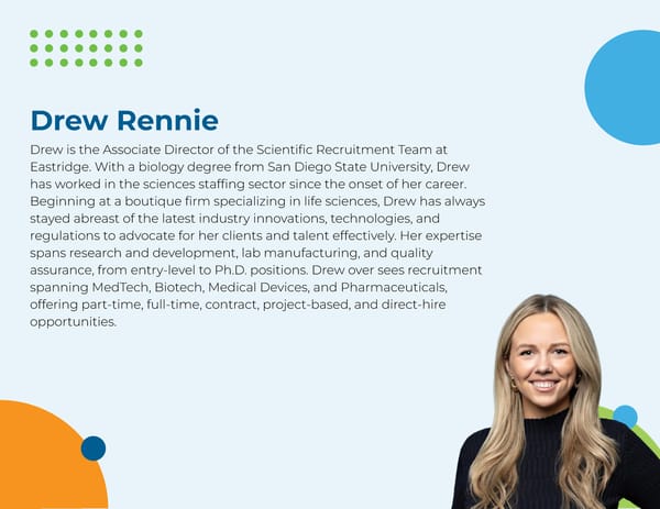 Scientific Recruiting: Drew Rennie, Associate Director, and Grace Irvine, Manager - Page 17