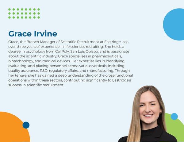 Scientific Recruiting: Drew Rennie, Associate Director, and Grace Irvine, Manager - Page 18