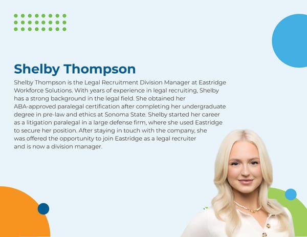 Legal Services Staffing: An interview with Shelby Thompson, Legal Division Manager - Page 18