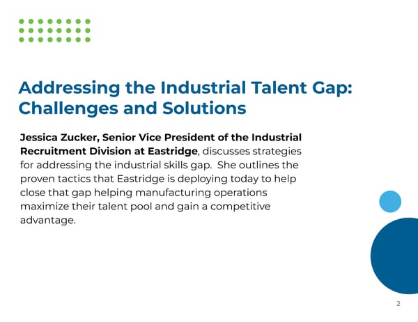 Jessica Zucker: Addressing the Industrial Talent Gap: Challenges and Solutions - Page 2