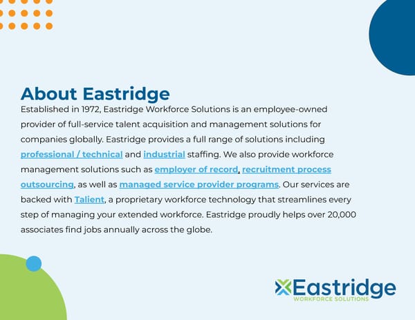 Case Study:  How Eastridge Helped One Medtech Startup Optimize Its Workforce - Page 15