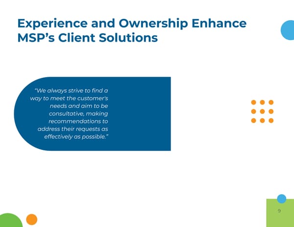 A Guide to Service Provider (MSP) Implementation - Page 9