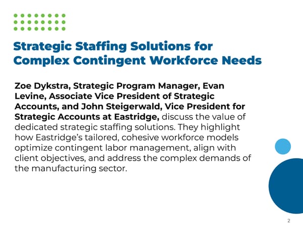 Strategic Staffing Solutions for Complex Contingent Workforce Needs - Page 2