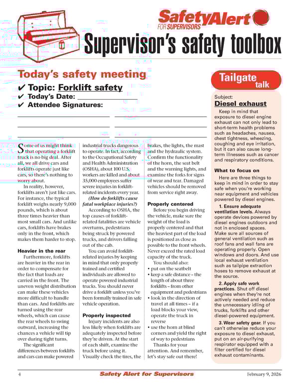 Safety Alert for Supervisors: 2/9/2026 - Page 4