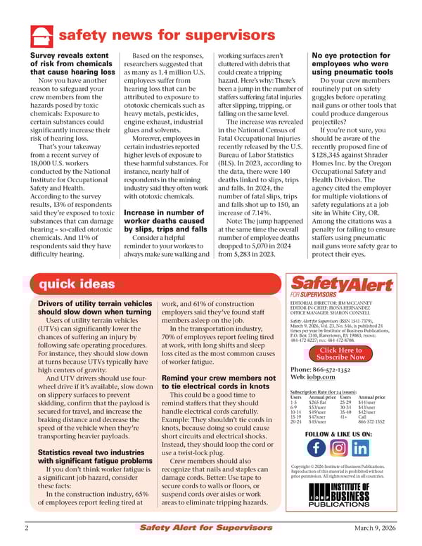 Safety Alert for Supervisors: 3/9/26 - Page 2