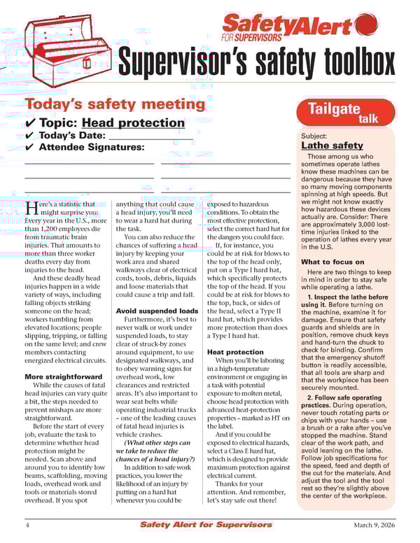 Safety Alert for Supervisors: 3/9/26 - Page 4