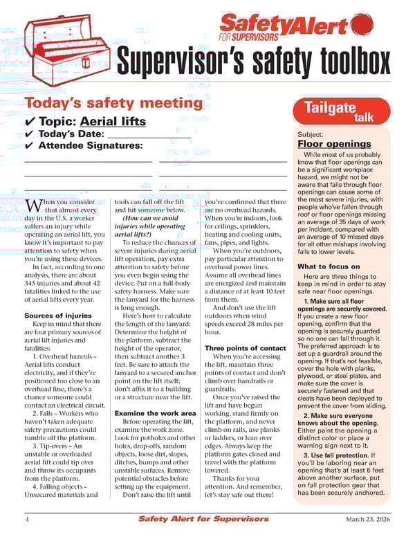 Safety Alert for Supervisors: 3/23/26 - Page 4