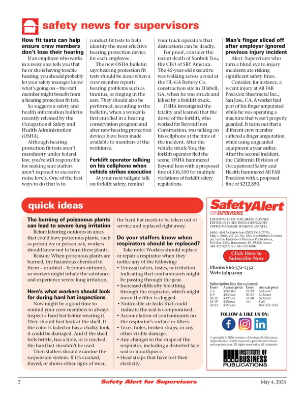Safety Alert for Supervisors: 5/4/26 - Page 2
