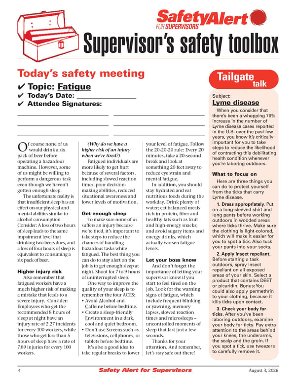 Safety Alert for Supervisors: 08/03/2026 - Page 4