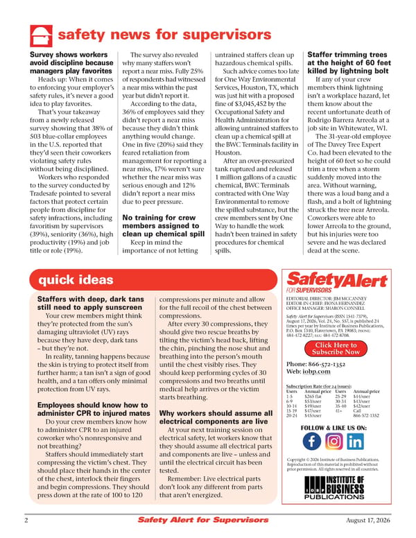 Safety Alert for Supervisors: 08/17/2026 - Page 2
